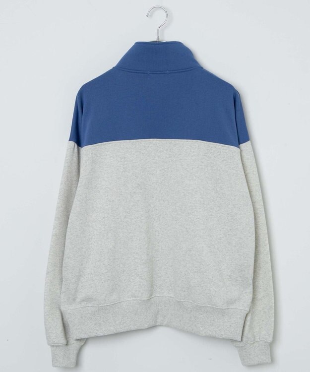 WEGO ハーフジップ切り替えBIBPO 杢グレー