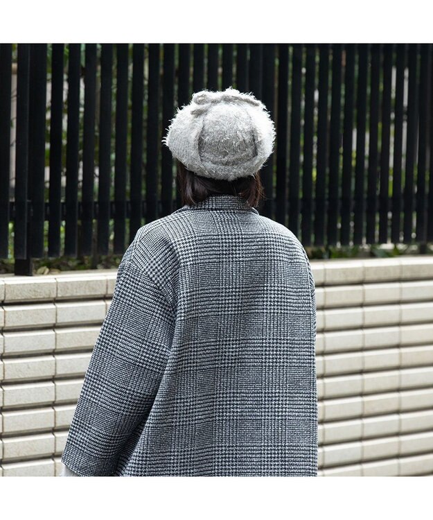 林八百吉商店 un chapeau  ミンクニットウィンター グレー