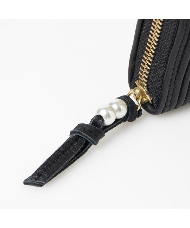 UNBILLION ペルケ perche / シーププリーツ・ジャバラカードウォレット ブラック