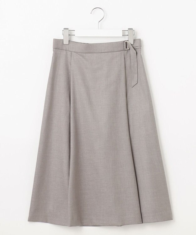 J.PRESS LADIES 【セットアップ対応・洗える・UVケア・速乾】 OXIJEWELストレッチ スカート ライトグレー系