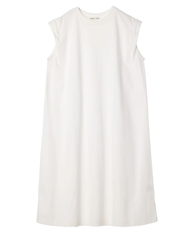 CRAFT STANDARD BOUTIQUE 接触冷感機能性フレンチスリーブワンピース Off White