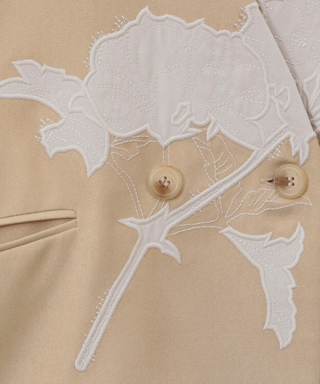 CRAFT STANDARD BOUTIQUE 刺繍カラーレスジャケット Beige