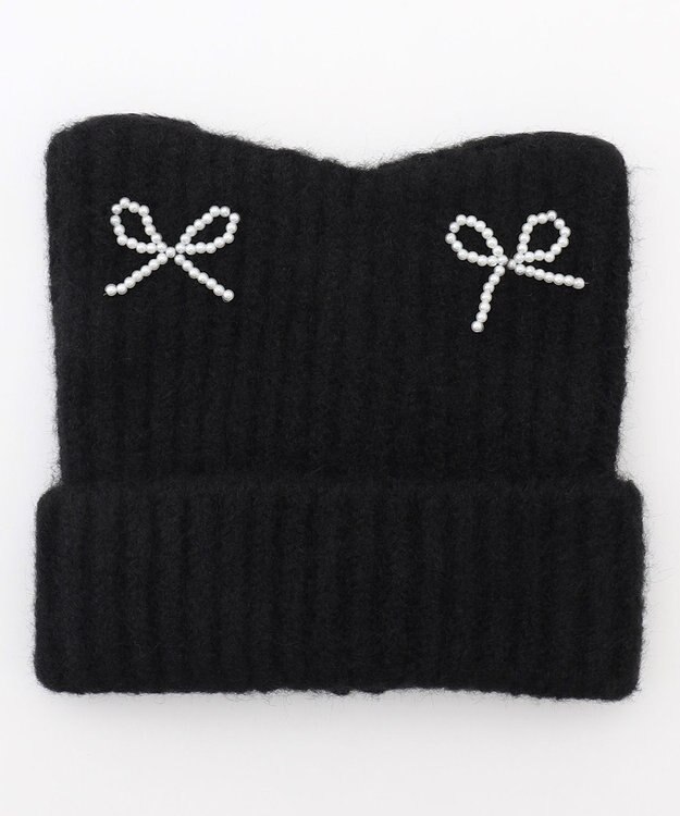 ANY KIDS ネコニットキャップ ブラック