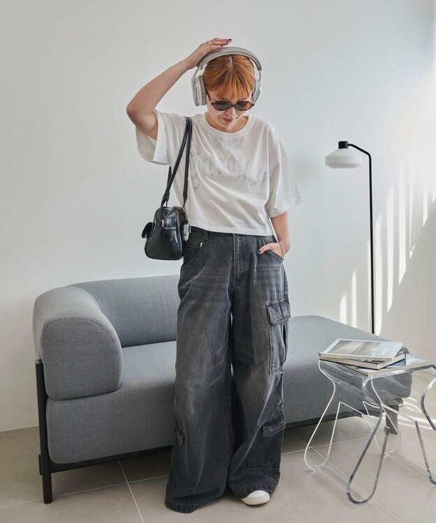 WEGO ラインストーンショートT ホワイト