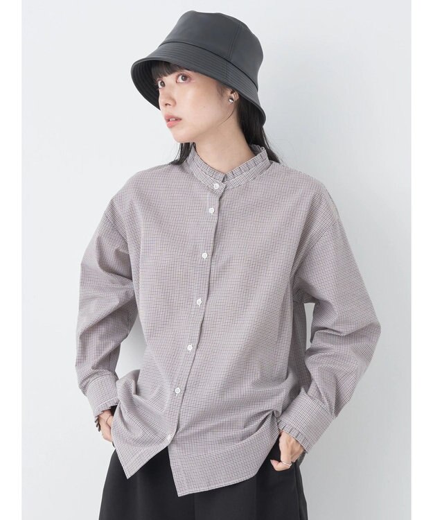 earth music&ecology スタンドフリルシャツ Check