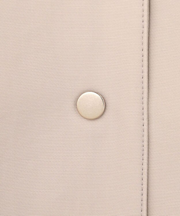 J.PRESS LADIES S 【2way】VINAジェットオックス ノーカラー コート グレージュ系