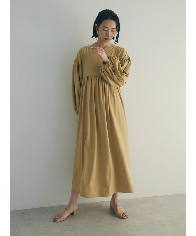 Green Parks armonia．２ｗａｙ袖ボリュームワンピース Beige