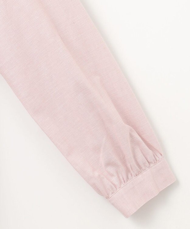 J.PRESS LADIES 【洗える】BEZピンチェック ピンタック ブラウス ローズピンク系3