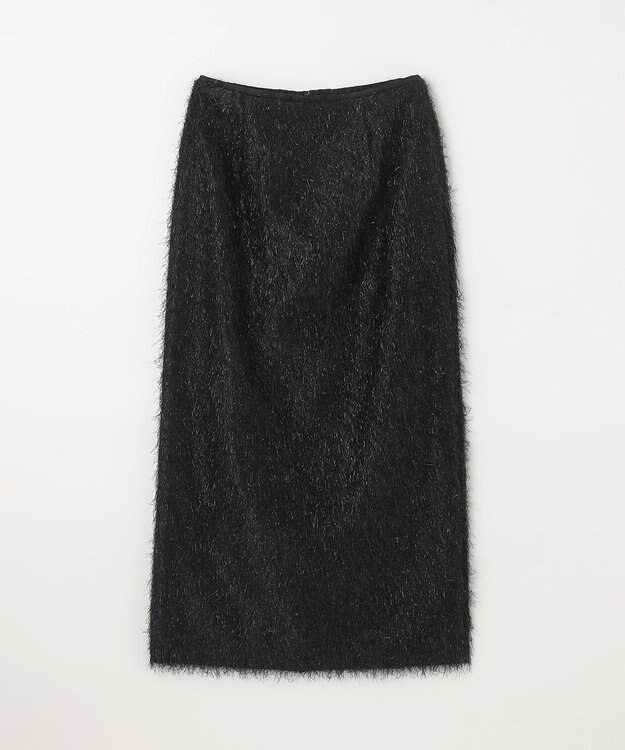 GRACE CONTINENTAL フリンジジャガードタイトスカート ブラック