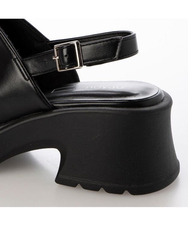 MODE ET JACOMO <noyau>センターライン厚底サボサンダル ブラック