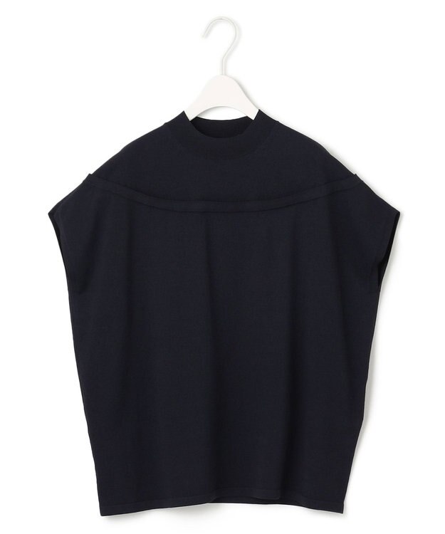 ICB 【接触冷感・UVケア・洗える】 VIS/NYハイゲージ モックネックプルオーバー ネイビー系