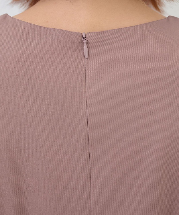 Tiaclasse L 【セレモニー・新色追加】ハートネックくるみ釦ワンピース ピンク