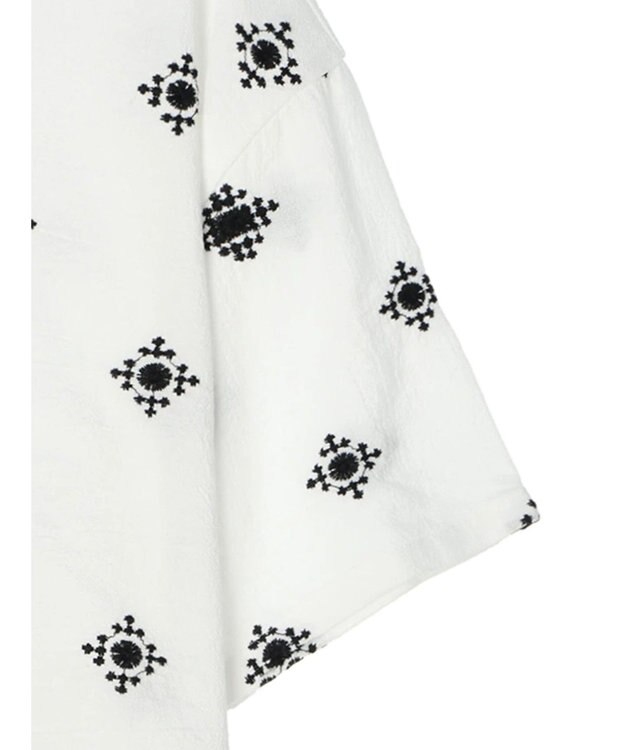 CRAFT STANDARD BOUTIQUE パネル刺繍開襟シャツ Off White