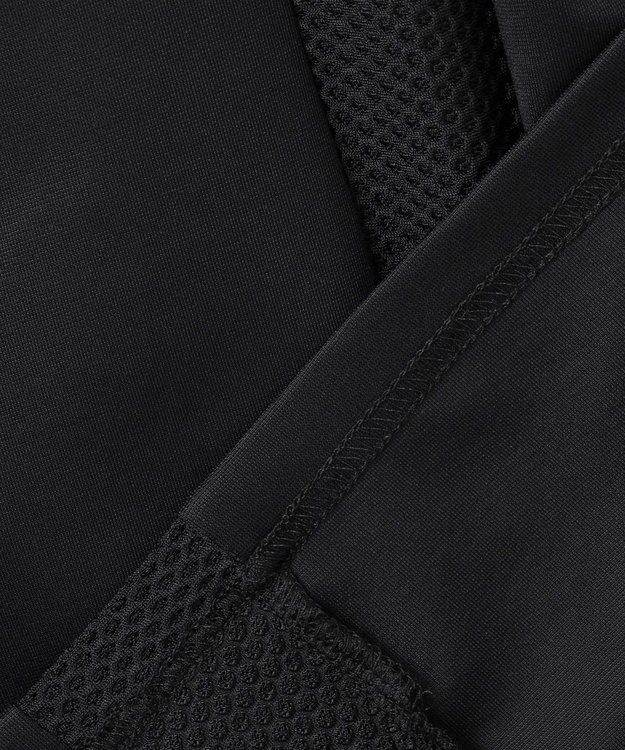 23区GOLF 【MEN】ストレッチ性抜群のハニカムメッシュコンビポロシャツ ブラック系