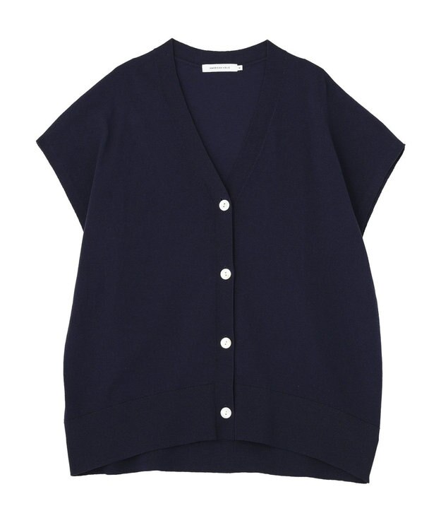 AMERICAN HOLIC 【先行予約】【WEB限定】フレンチスリーブVネックニットカーディガン Navy
