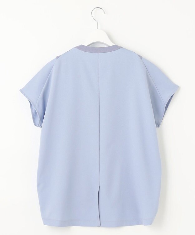 自由区 【洗える・XSサイズあり】ハイブリットレーヨンアムンゼン ブラウス ダルブルー系