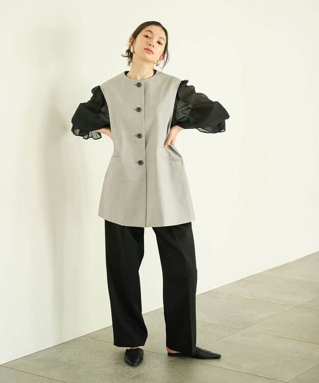 #Newans チュニックジレ グレー