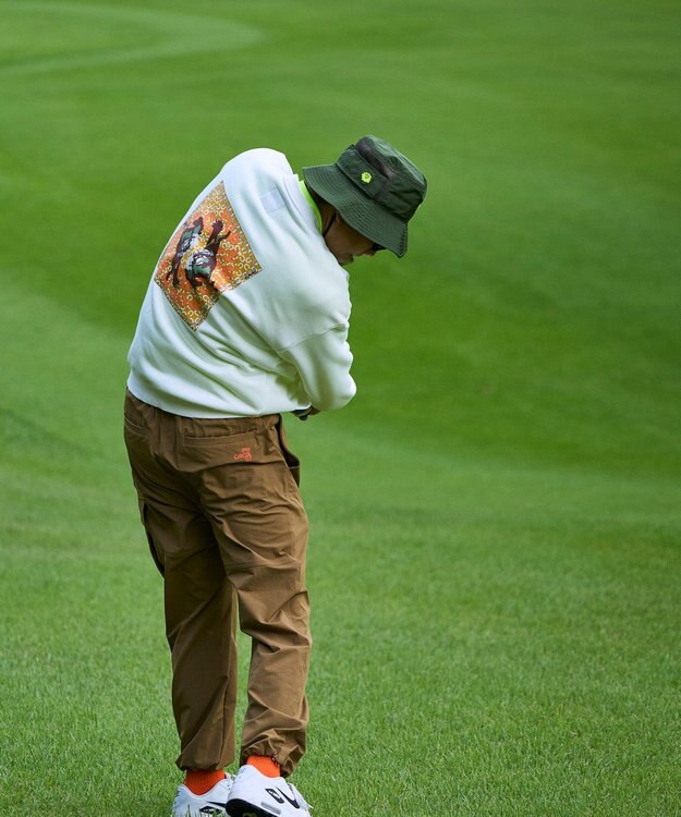 PW CIRCULUS 【MEN】裾２WAY ワイドパンツ ベージュ系