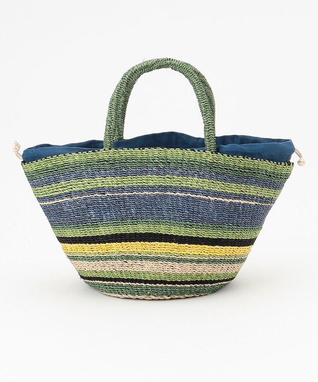 ONWARD CROSSET SELECT 【VIOLAd’ORO】MIRO アバカカラーボーダーバッグ S green×sax blue