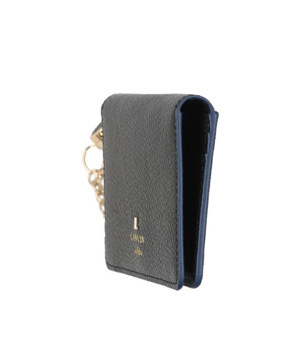 LANVIN en Bleu リム リール付き2面パスケース ブラック