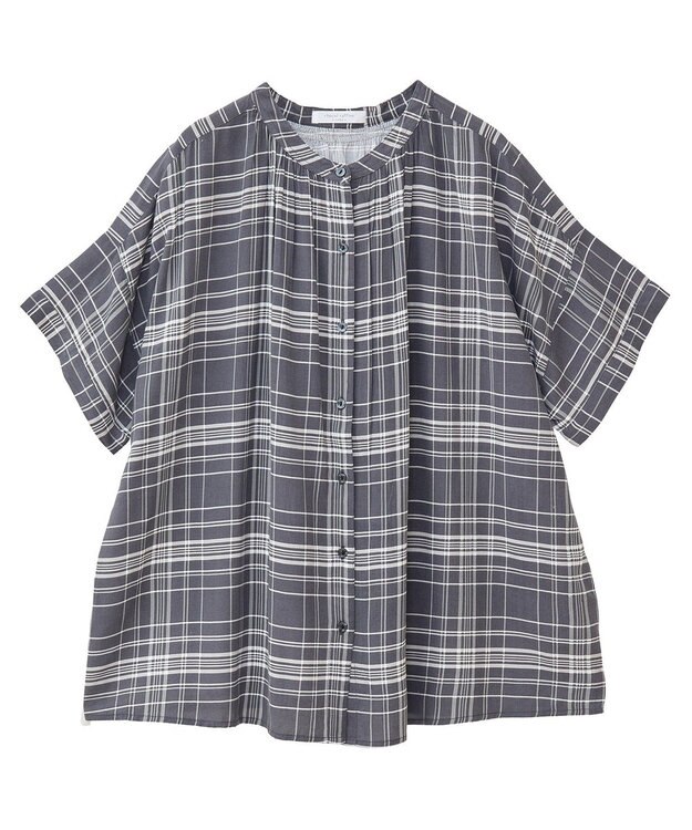 Green Parks Ｉ　アソート柄さらっとレーヨンブラウス Flower Black