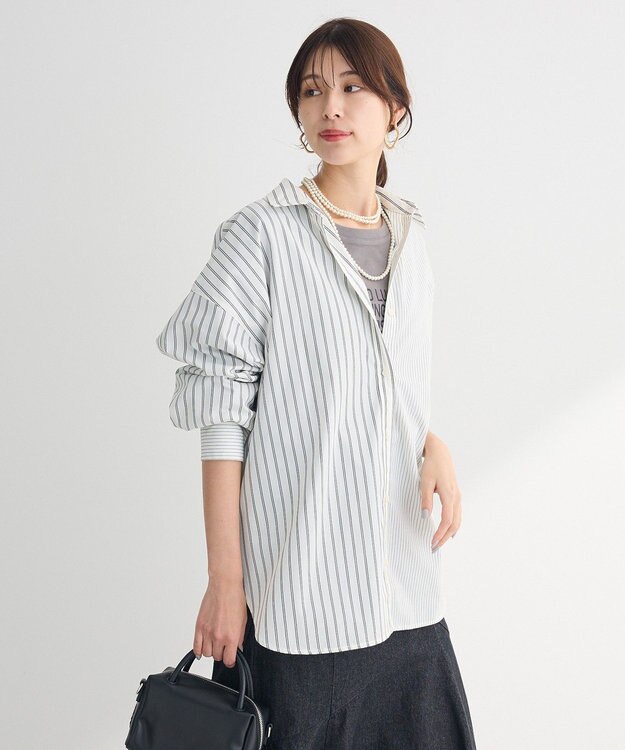 Green Parks イージーケアストライプシャツ Multi