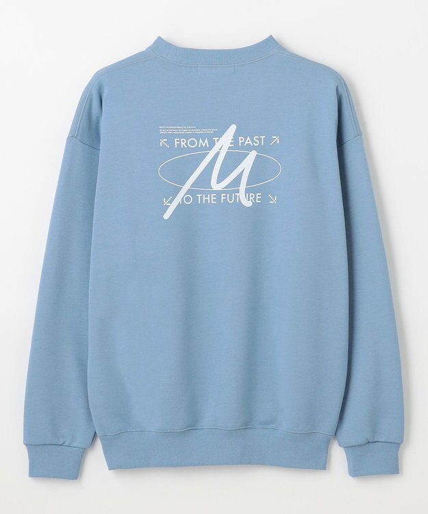 UNFILO MENS 【男女兼用】グラフィックプリント スウェットTEE [24年秋冬商品] ブルー(バックプリント)