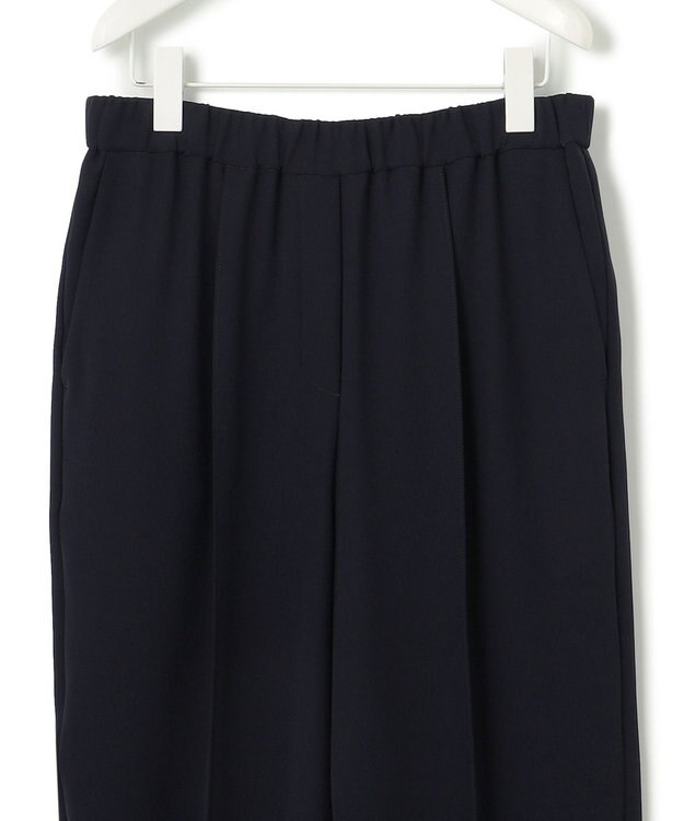 ICB L 【洗える】ライトダブルクロス ストレートパンツ ネイビー系