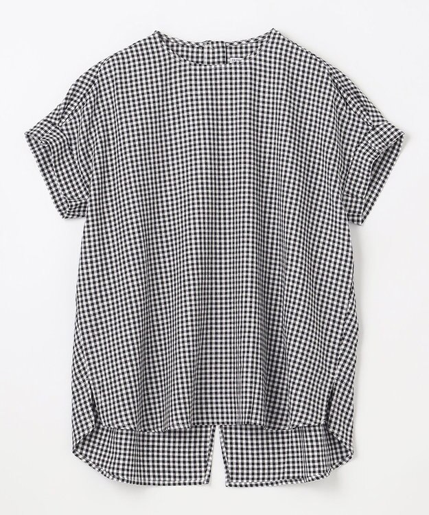 ANY 【洗濯機可能】ライトリネンクロス　チュニック ギンガム