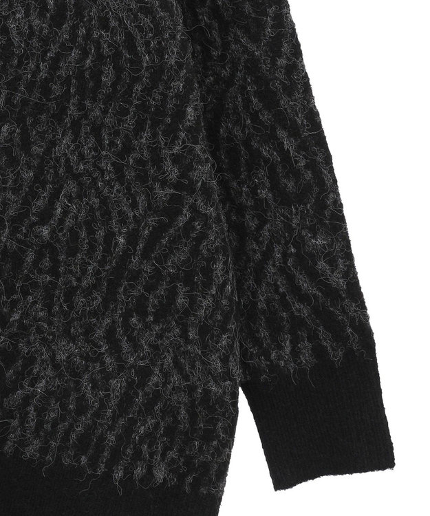 AMERICAN HOLIC アニマル柄Ｖネックニットカーディガン Gray Mixture