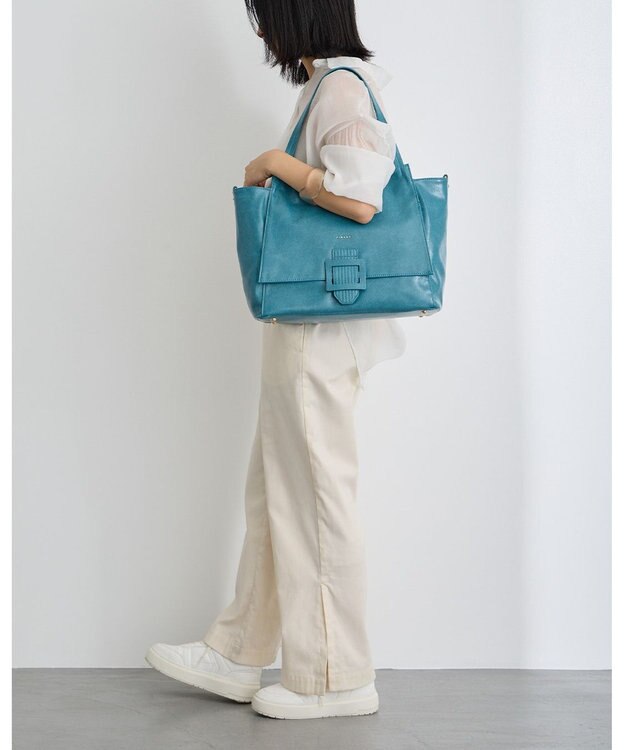 MioFIRANO バックル付きトートバッグ＆ショルダーバッグセット 2WAY A4サイズ対応　FIRANO フィラノ BLUE