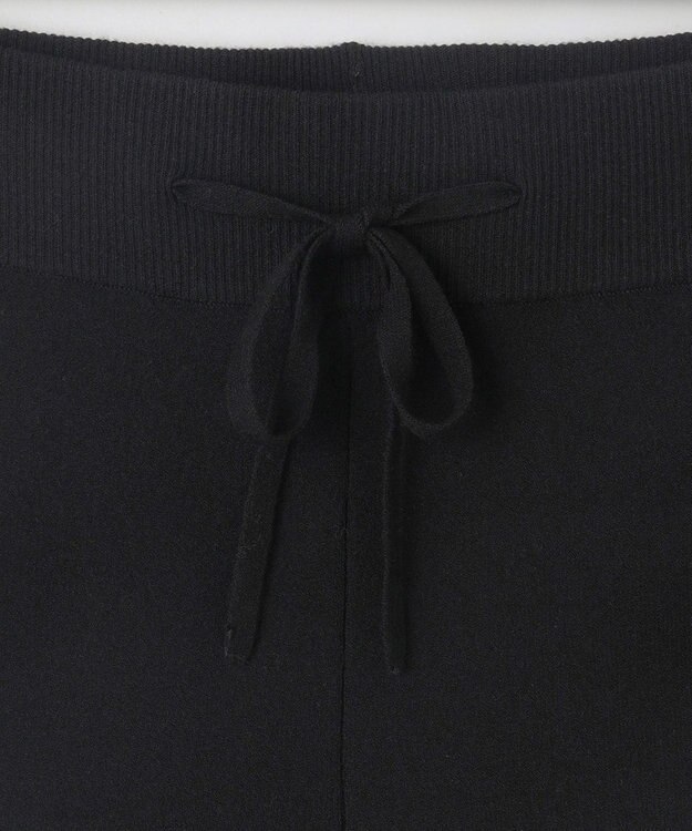 自由区 S 【セットアップ対応・洗える】レーヨンストレッチニットジョグ パンツ ブラック