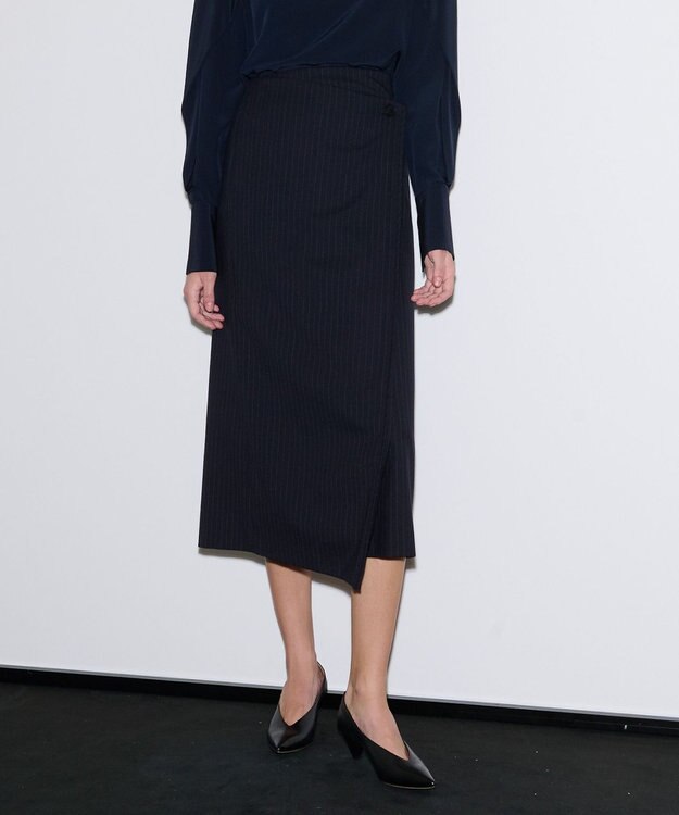 JOSEPH ピンストライプ　スカート Navy