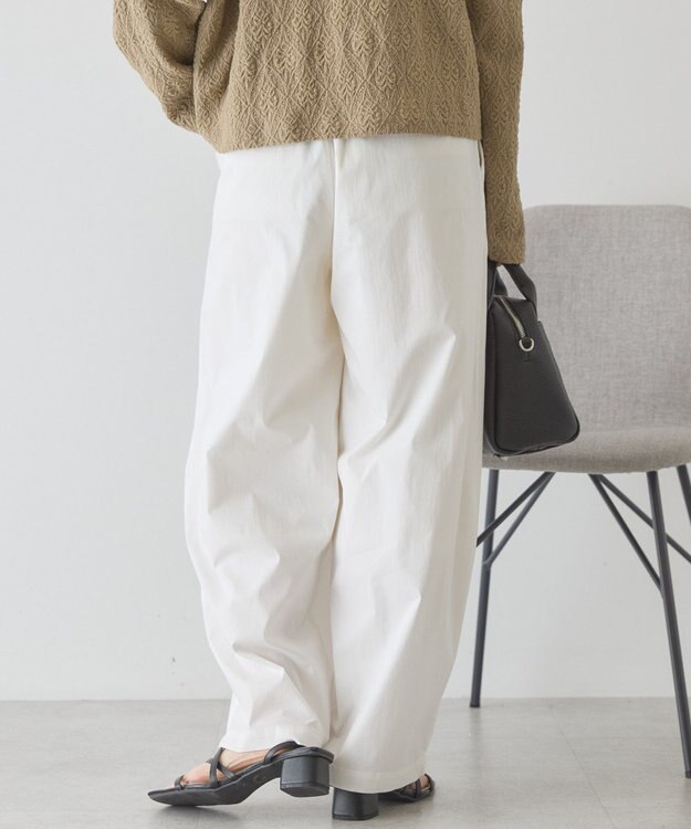 AMERICAN HOLIC ナイロンドロストタックパンツ Off White