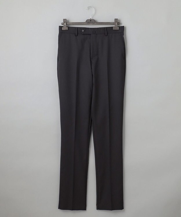 GOTAIRIKU シワになりにくい【御幸毛織/みゆきけおり】DRY SPINNER(ドライスピナー)スーツ（ブラウンストライプ） ダークブラウン系1