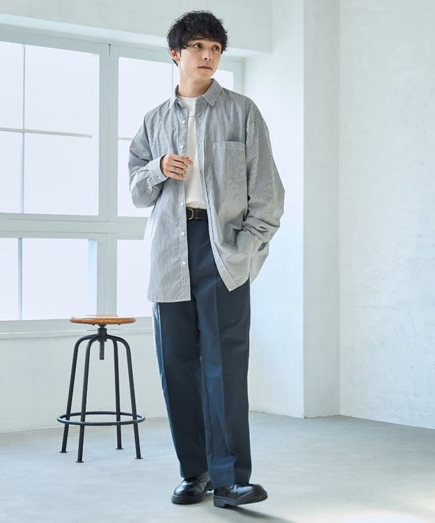 WEGO タックツイルトラウザー ダークグレー