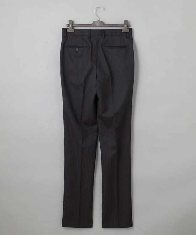 GOTAIRIKU シワになりにくい【御幸毛織/みゆきけおり】DRY SPINNER(ドライスピナー)スーツ（ブラウンストライプ） ダークブラウン系1