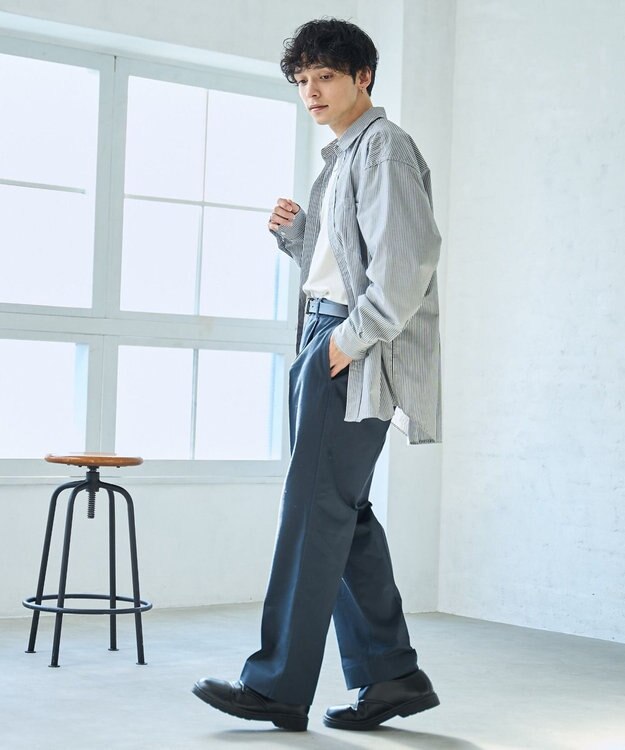 WEGO タックツイルトラウザー ダークグレー