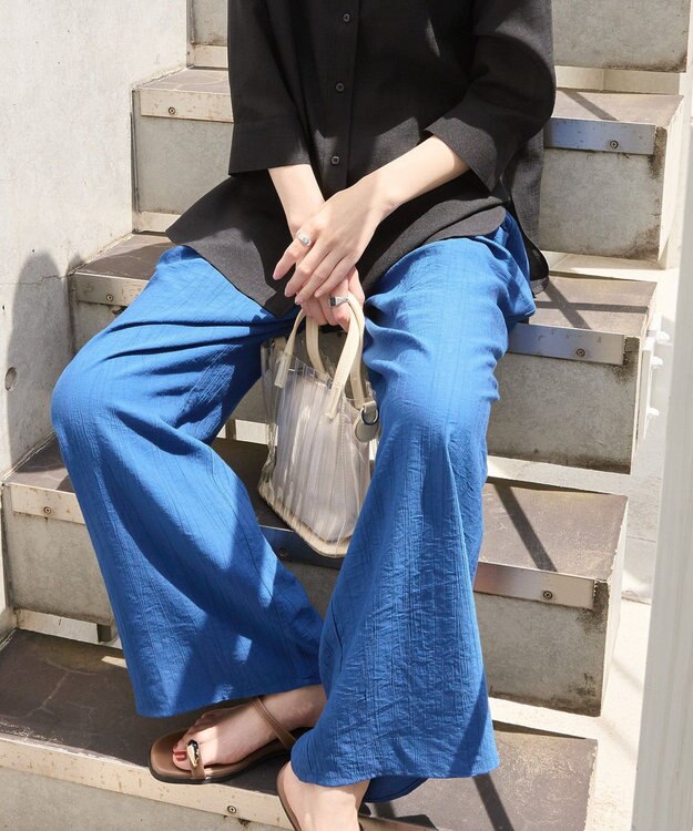 AMERICAN HOLIC 【接触冷感】ワッシャーイージーパンツ Deep Blue