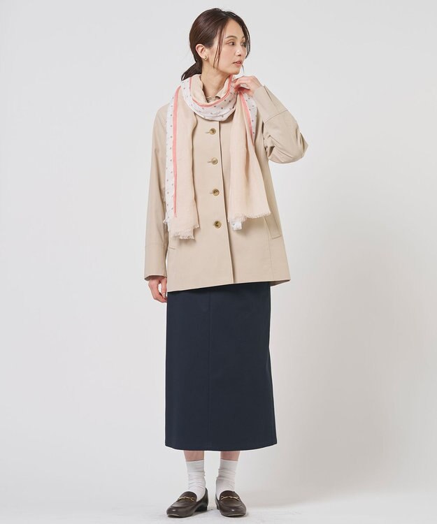 J.PRESS LADIES プリント ストール ベージュ系