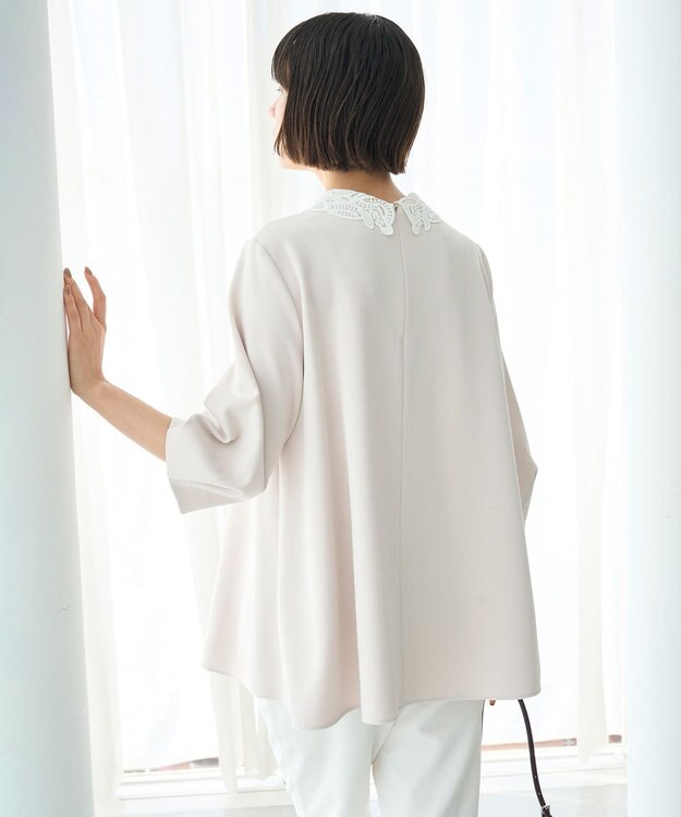 UNFILO 【2WAY】BEAUTY MOVE レース襟ブラウス アイボリー