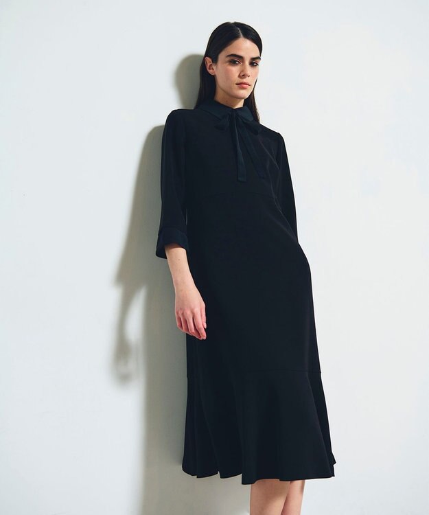 GRACE CONTINENTAL ダブルクロスドレス ブラック