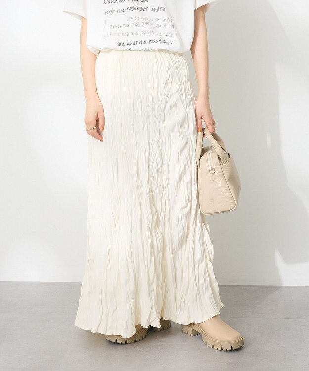 CRAFT STANDARD BOUTIQUE ワッシャープリーツスカート Off White