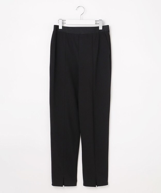 自由区 L 【17号サイズまで展開・SHIHOさん着用】ジョーゼットニット パンツ ブラック