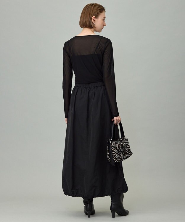 ICB L 【洗える】 ハイツイストシアー カットソー ブラック系