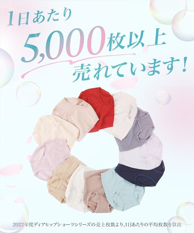 WACOAL ショーツ はきこみ丈ふかめ  綿混(身生地) ゆったりめ ヒップを包みこむフィット感 【ディアヒップショーツ】 レディース PPA386 /ワコール ラベンダー