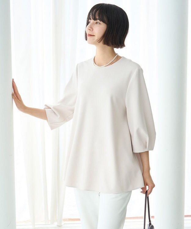 UNFILO 【2WAY】BEAUTY MOVE レース襟ブラウス アイボリー