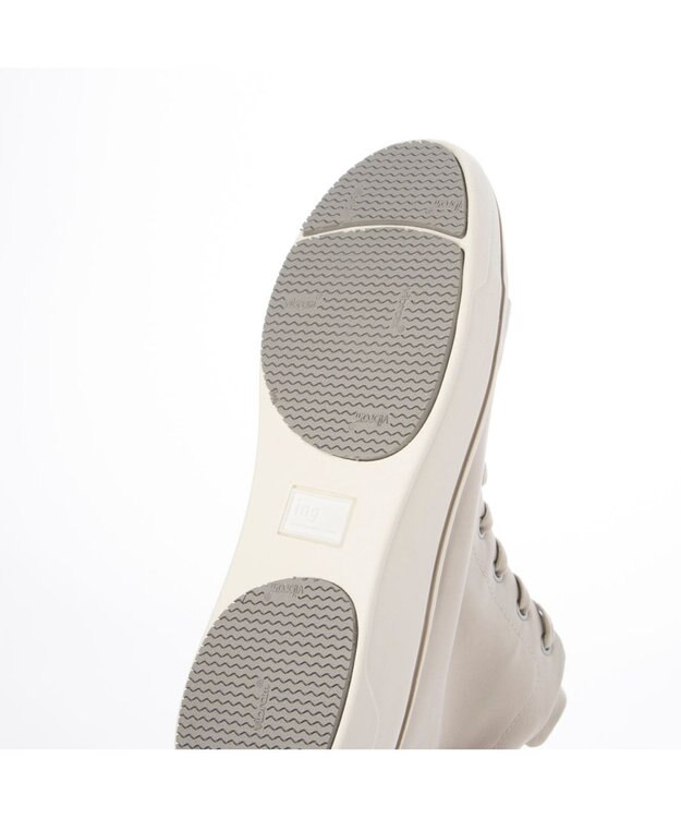 ing <ing>【レイン対応】ハイカット厚底スニーカー ライトベージュ