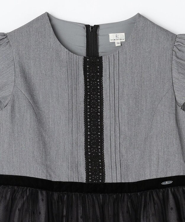 組曲 KIDS 【150-160㎝】ノワールドット ドレス グレー