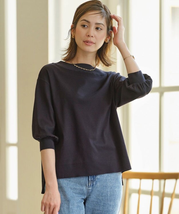 組曲 S 【WEB限定】セーターマシーン リラクシーニットTシャツ ネイビー系